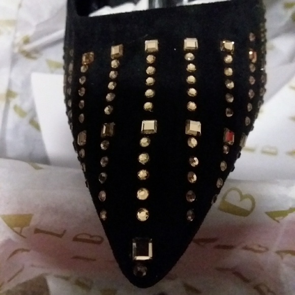 FIRM‼️Black Embellish Studded Rhinestone Stiletto - Picture 2 of 4